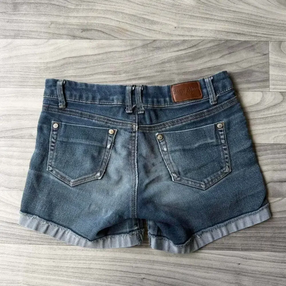 Paris Blues Vintage Y2K Low Rise Denim Cuffed Denim Shorts
